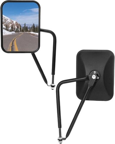 cciyu Door Off Side Mirror Drive and Passenger Side Shake-Proof OfFor F-Road Manual Rectangular Adventure fit for 1997-2017 For Jeep Wrangler JKU JK CJ YJ in Saudi Arabia