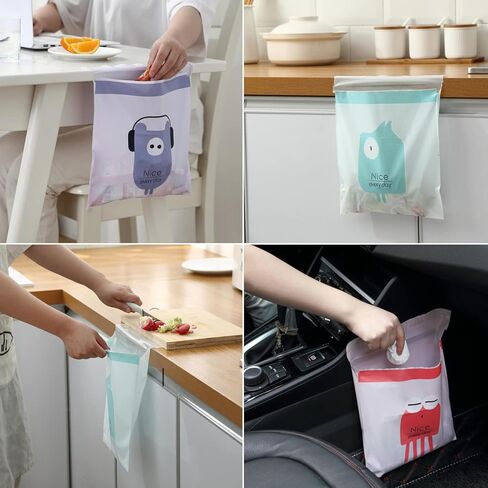 60 كيسًا من أكياس قمامة السيارة المقاومة للماء للاستعمال مرة واحدة، سعة 5 جالون، عرض 5 بوصات، طول 10 بوصات in Kuwait