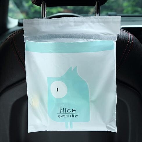 60 كيسًا من أكياس قمامة السيارة المقاومة للماء للاستعمال مرة واحدة، سعة 5 جالون، عرض 5 بوصات، طول 10 بوصات in Kuwait