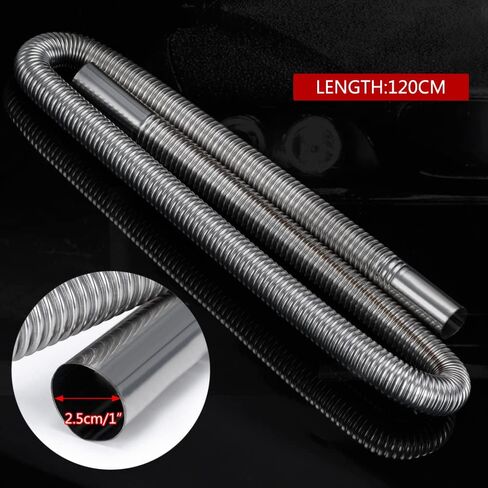 PTNHZ Universal Stainless Steel Caliber 1 inch Parking Air Heater Exhaust Pipe Fuel Tank Diesel Gas Vent Flex Hose For Car Truck (24inch/60cm) in Saudi Arabia