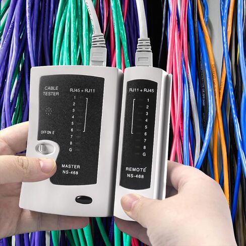 جهاز اختبار كابل الشبكة RJ45 RJ11 لشبكة الهاتف CAT5/CAT6، جهاز اختبار كابل الشبكة المحلية لشبكة UTP Ethernet LAN معدات أداة اختبار الأسلاك متعددة الوظائف in Kuwait