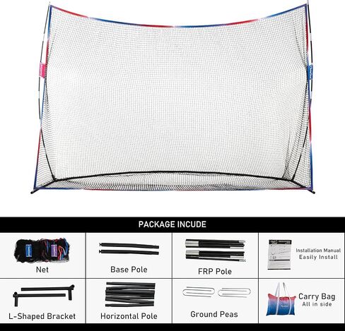 ChamGoal Golf Practice Hitting Net 10x7ft Gradient Driving Practice Golf Net with Carry Bag, Quick Setup, Golf Training Net for Indoor Outdoor Backyard Driving Chipping Hitting Training in Saudi Arabia