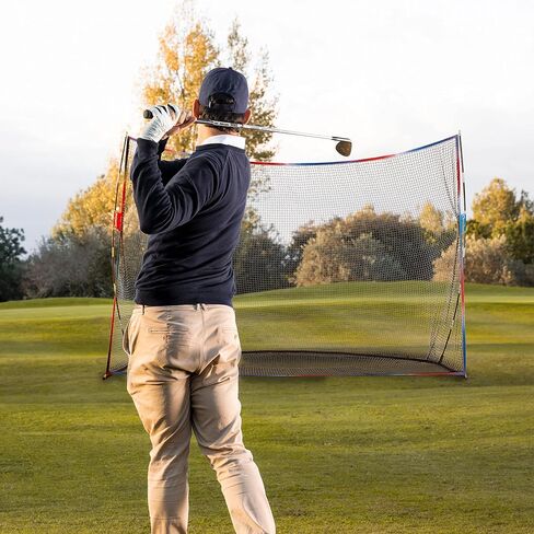 ChamGoal Golf Practice Hitting Net 10x7ft Gradient Driving Practice Golf Net with Carry Bag, Quick Setup, Golf Training Net for Indoor Outdoor Backyard Driving Chipping Hitting Training in Saudi Arabia