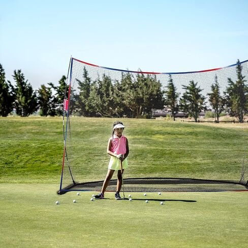 ChamGoal Golf Practice Hitting Net 10x7ft Gradient Driving Practice Golf Net with Carry Bag, Quick Setup, Golf Training Net for Indoor Outdoor Backyard Driving Chipping Hitting Training in Saudi Arabia