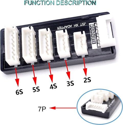 DKARDU 2 pcs RC Product JST-XH-2-6S Lipo Battery Charger Balance Board Expansion Board Adapter RC 6S LiPo Battery Charge,with RC 1-8S Battery Tester in Saudi Arabia