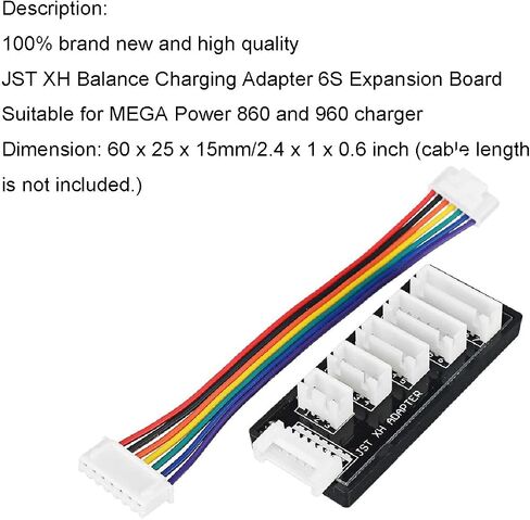DKARDU 2 pcs RC Product JST-XH-2-6S Lipo Battery Charger Balance Board Expansion Board Adapter RC 6S LiPo Battery Charge,with RC 1-8S Battery Tester in Saudi Arabia