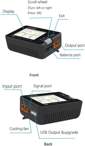 شاحن بطارية ليبو Havcybin M7 200 وات متعدد الوظائف 10A تيار مستمر 7-28 فولت لبطارية ليبو 1-6S مع مدقق مؤازر الجهد ESC جهاز اختبار إشارة الاستقبال in Kuwait