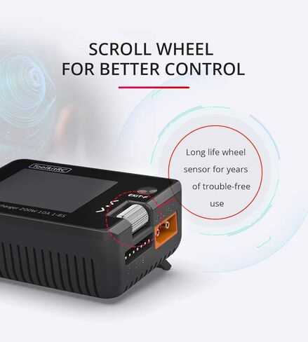 شاحن بطارية ليبو Havcybin M7 200 وات متعدد الوظائف 10A تيار مستمر 7-28 فولت لبطارية ليبو 1-6S مع مدقق مؤازر الجهد ESC جهاز اختبار إشارة الاستقبال in Kuwait