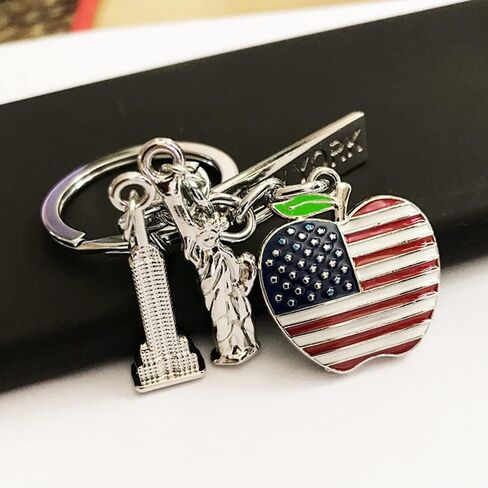 KISEKI United States Rings NYC Keychain Gifts Keychain Rings Holder Men Gift Pendant for Christamas Newyear Birthday Valentine's Day Lover I Love NewYork Keychain (Zinc Alloy) in Kuwait
