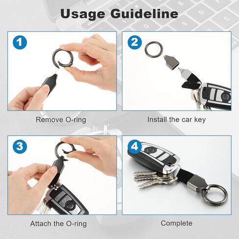 Small Keychain Clip Convenient Detachable Key Chain Leather Keychain Key Dual Protection Key Fob Holder for Car/Key Finder(2PCS) in Saudi Arabia