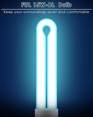 2 Pack Replacement Bulbs FUL15W BL with 4 Pin Base, U Shaped Lamp Tube Compatible for Flowtron BK-15D, for Stinger FP15, for TZ15, for BB-15WHT, Indoor Outdoor 15W U Shape Light Bulbs for T6 T8 T9 in Saudi Arabia