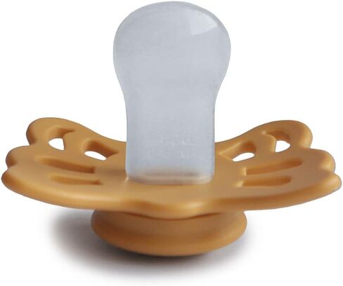 FRIGG Butterfly Anatomical SilkySoft Silicone Baby Pacifier | Made in Denmark | BPA-Free (Cedar/Baby Pink, 0-6 Months) in Saudi Arabia
