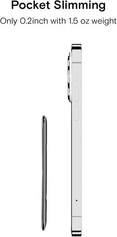 محفظة MOFT MagSafe لسلسلة iPhone 15/14/13/12، حامل بطاقة هاتف مغناطيسي قوي يناسب بطاقتين و3 زوايا عرض وحامل هاتف من الجلد النباتي المقاوم للبقع، أسود كربوني in Kuwait