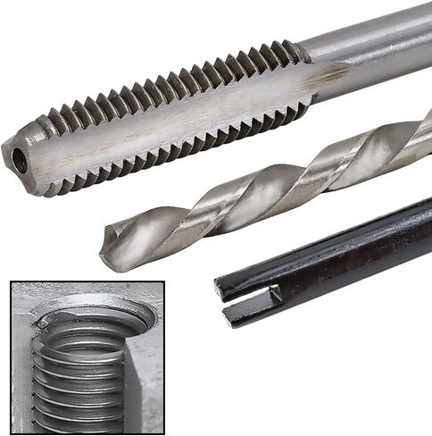 30Pcs Thread Repair Kit Stainless Steel Metric Thread Repair Insert M6 x 1mm Brake Caliper Guidance Thread Hand Thread Tools Set Wear Resistant High Hardness Helical Coil Kit Repairing Tool in Saudi Arabia