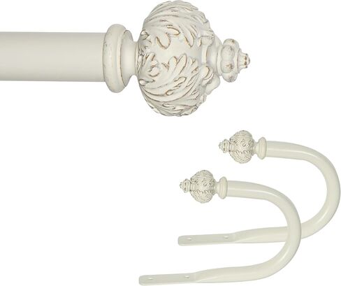 1" Curtain Rod with Albert Finials - 28" to 48", Bronze Gold in Saudi Arabia