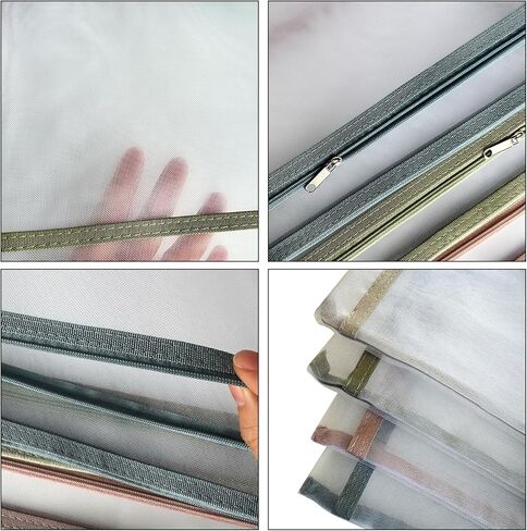 8 عبوات من أكياس الحقائب الشبكية بسحاب، حقيبة ملونة مزدوجة كبيرة بسحاب شبكي، أكياس تخزين بسحاب للتنظيم يمكن استخدامها في المكتب، مستلزمات الألعاب، تخزين مستحضرات التجميل، تخزين السفر in Kuwait