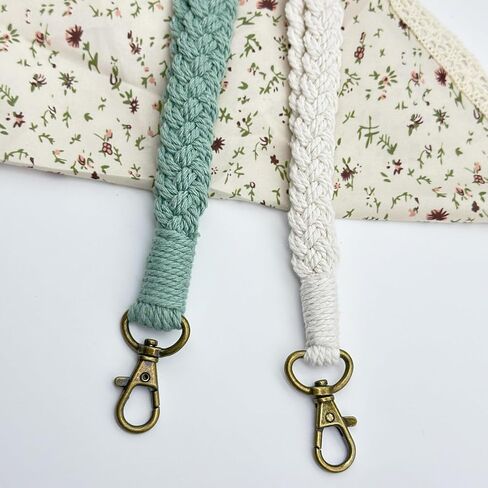 VoxifyMe اليدوية بوهو سلسلة المفاتيح سوار المعصم سلسلة المفاتيح كيرينغ حامل المعصم الحبل للنساء، 2 حزمة in Kuwait