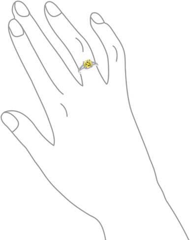 Classic Traditional Canary Yellow Or Clear 3CT AAA CZ Halo Brilliant Solitaire Oval or Square Cushion Cut Engagement Ring For Women With Split Shank Thin Band Rose Gold Plated .925 Sterling Silver in Saudi Arabia