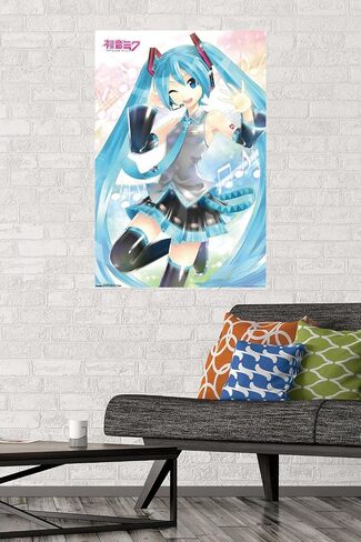 Trends International Hatsune Miku - Waving Wall Poster, 22.375" x 34", Unframed Version in Saudi Arabia