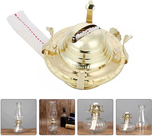 Uonlytech 2 Pcs Kerosene Lamp Accessories Oil Lamp Wick Hurricanes Lamp Replacement Burner Kerosene Lamp Parts Hurricanes Lamps Burners Oil Burner Aluminum Alloy L888 Old Fashioned in Saudi Arabia