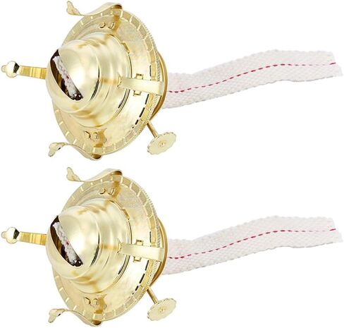 Uonlytech 2 Pcs Kerosene Lamp Accessories Oil Lamp Wick Hurricanes Lamp Replacement Burner Kerosene Lamp Parts Hurricanes Lamps Burners Oil Burner Aluminum Alloy L888 Old Fashioned in Saudi Arabia