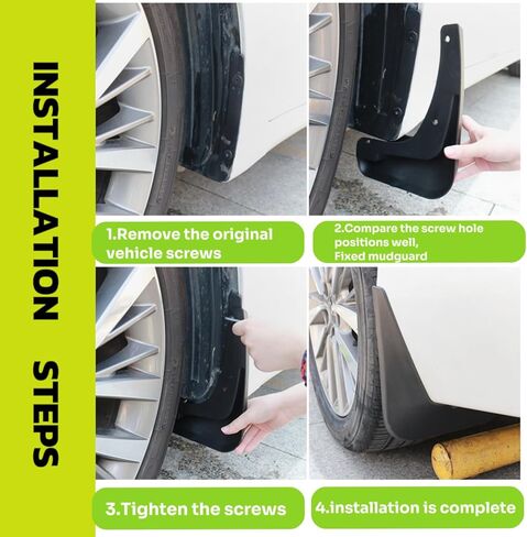 واقي الطين Vinomkii متوافق مع Hyundai Santa fe 2013 2014 2015 2016-2022 2023 مع 4 قطع من الطين الأمامي والخلفي وواقي الطين in Kuwait