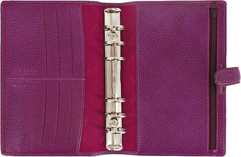 منظم Filofax Finsbury، مقاس شخصي، توت العليق - جلد محبب تقليدي، ست حلقات، مذكرات تقويم أسبوعية للعرض، متعدد اللغات، 2024 (C025305-24) in Saudi Arabia