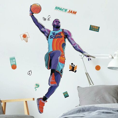 ملصقات جدارية عملاقة من RoomMates RMK4729GM Space Jam Lebron قابلة للتقشير واللصق in Kuwait