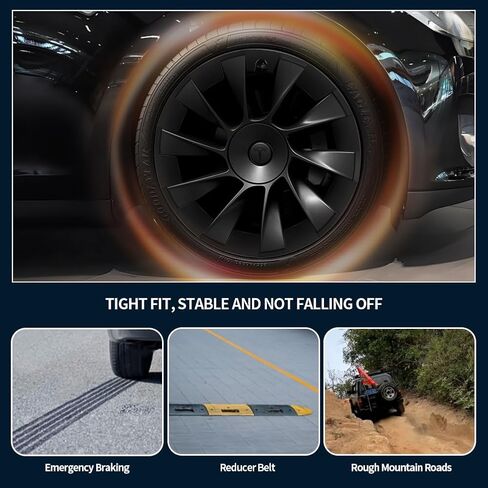 XLONYJT Tesla Model Y غطاء العجلة (مجموعة من 4)، واقي حافة العجلة قابل للاستبدال طراز Tesla Y 20 بوصة، مجموعة عجلات تبريد للرجال والنساء in Kuwait