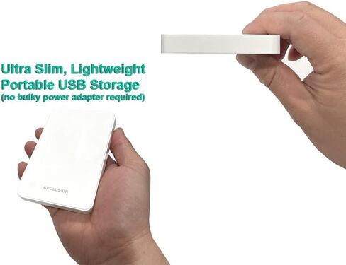 محرك الأقراص الصلبة الخارجي المحمول للألعاب Avolusion Z1-S سعة 500 جيجابايت USB 3.0 - أبيض (لجهاز PS5، مُهيأ مسبقًا) - ضمان لمدة عامين in Kuwait