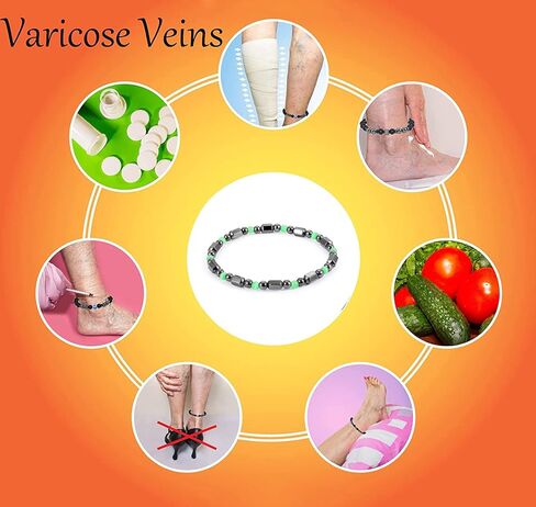 2 قطعة خلخال سبج أسود مضاد للتورم ، خلخال سبج أسود تورم ، سوار مطرز سبج للرجال/النساء هدايا in Kuwait