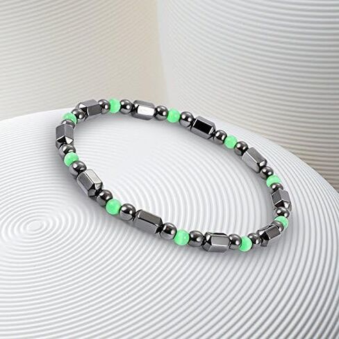 2 قطعة خلخال سبج أسود مضاد للتورم ، خلخال سبج أسود تورم ، سوار مطرز سبج للرجال/النساء هدايا in Kuwait