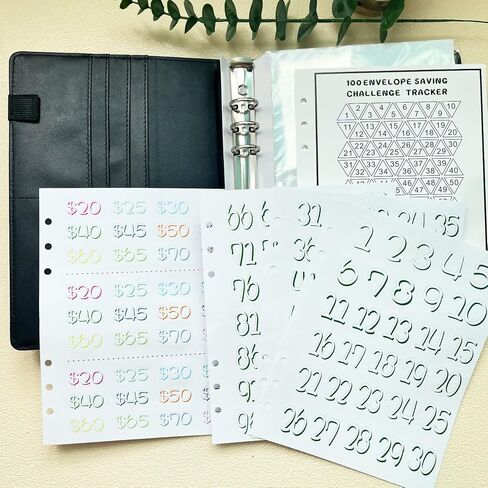100 Envelopes Money Saving Challenge, A5 Envelope Challenge Saving Binder,Money Saving Binder,Budget Book with Cash Envelopes for Saving $5050, Money Savings Challenges Binder and Budget Binder in Saudi Arabia