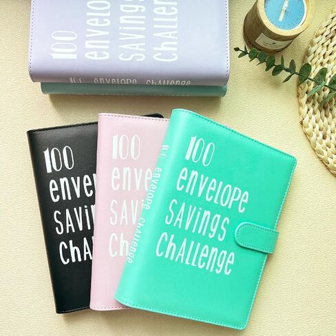 100 Envelopes Money Saving Challenge, A5 Envelope Challenge Saving Binder,Money Saving Binder,Budget Book with Cash Envelopes for Saving $5050, Money Savings Challenges Binder and Budget Binder in Saudi Arabia