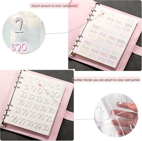 100 Envelopes Money Saving Challenge, A5 Envelope Challenge Saving Binder,Money Saving Binder,Budget Book with Cash Envelopes for Saving $5050, Money Savings Challenges Binder and Budget Binder in Kuwait