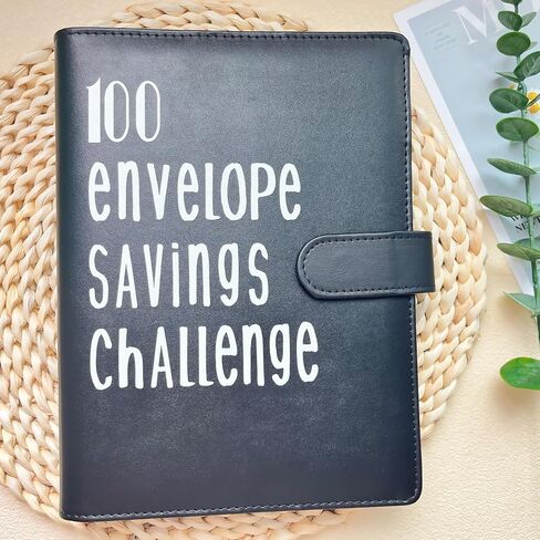 100 Envelopes Money Saving Challenge, A5 Envelope Challenge Saving Binder,Money Saving Binder,Budget Book with Cash Envelopes for Saving $5050, Money Savings Challenges Binder and Budget Binder in Saudi Arabia