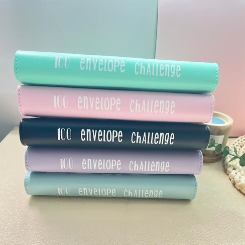 100 Envelopes Money Saving Challenge, A5 Envelope Challenge Saving Binder,Money Saving Binder,Budget Book with Cash Envelopes for Saving $5050, Money Savings Challenges Binder and Budget Binder in Kuwait