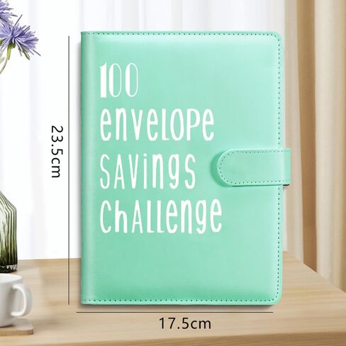 100 Envelopes Money Saving Challenge, A5 Envelope Challenge Saving Binder,Money Saving Binder,Budget Book with Cash Envelopes for Saving $5050, Money Savings Challenges Binder and Budget Binder in Kuwait