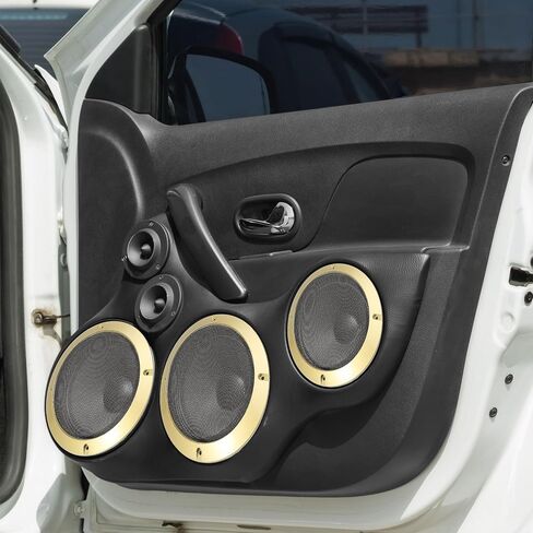 X AUTOHAUX 6.5 بوصة من التيتانيوم غطاء مكبر صوت شبكي مضخم صوت شواء بوق لامع واقي حماية in Saudi Arabia