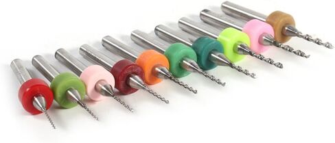 Jadeshay 10pcs Mini Drill Bits Set for CNC PCB, 0.6-1.5mm Sharp Cemented Carbide with Organized Storage Case in Saudi Arabia
