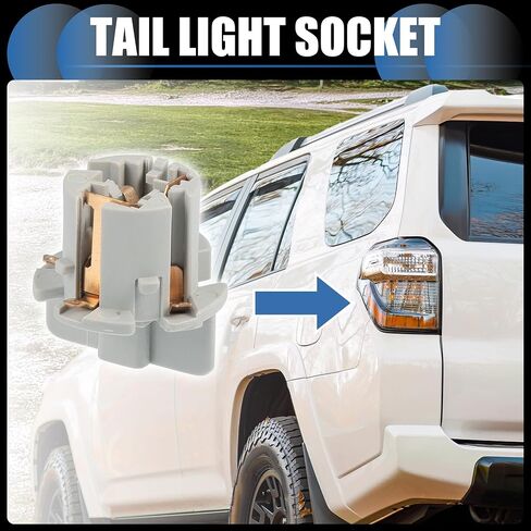 مقبس ضوء خلفي، مجموعة موصل مصباح ركن السيارة رقم 9007560057 لسيارة TOYOTA 4RUNNER 2003-2009 رمادي، قطعتان in Kuwait