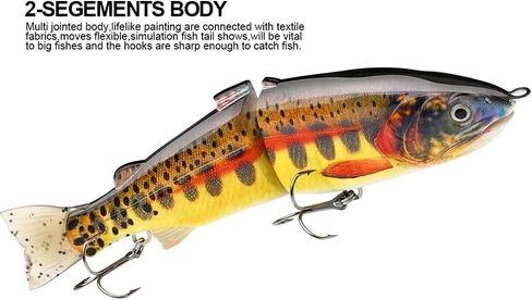 ANNIBBY Fishing Lures for Bass Multi Jointed Swimbaits Slow Sinking Bionic Swimming Lures Freshwater/Saltwater Bass Fishing Lures Kit Lifelike in Saudi Arabia