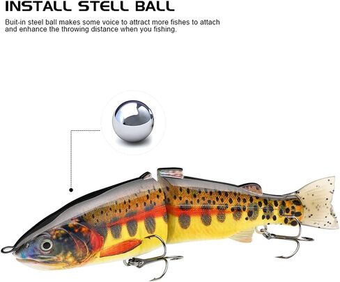 ANNIBBY Fishing Lures for Bass Multi Jointed Swimbaits Slow Sinking Bionic Swimming Lures Freshwater/Saltwater Bass Fishing Lures Kit Lifelike in Saudi Arabia