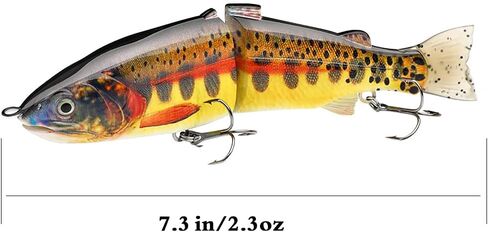 ANNIBBY Fishing Lures for Bass Multi Jointed Swimbaits Slow Sinking Bionic Swimming Lures Freshwater/Saltwater Bass Fishing Lures Kit Lifelike in Saudi Arabia
