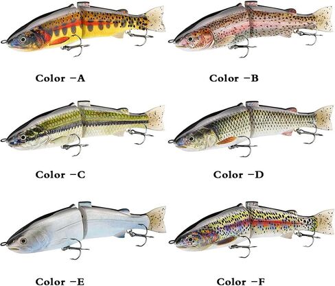 ANNIBBY Fishing Lures for Bass Multi Jointed Swimbaits Slow Sinking Bionic Swimming Lures Freshwater/Saltwater Bass Fishing Lures Kit Lifelike in Saudi Arabia