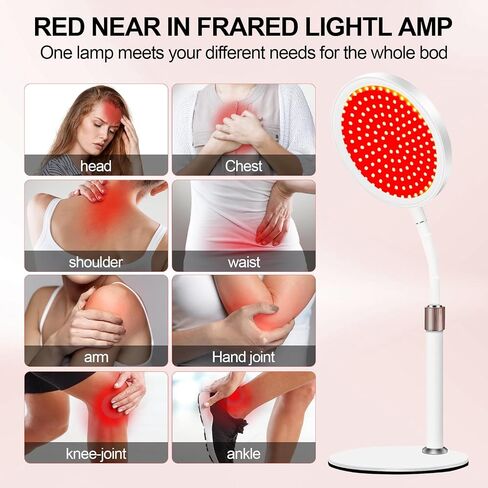 DGK Therapeutic Infrared Lamp,Red Light Therapy Light with Adjustable Height Base,Red Light Therapy for Face and Neck in Saudi Arabia