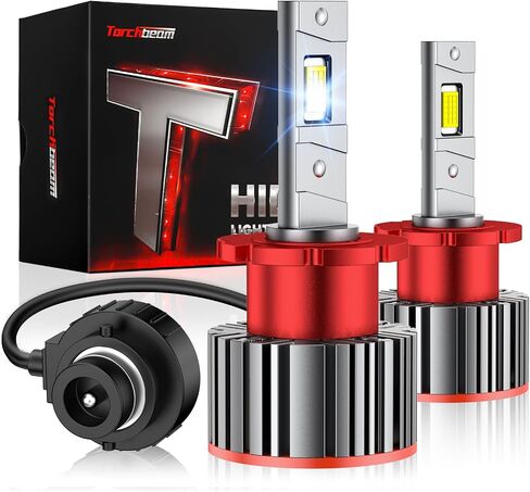 Torchbeam D2S D2R LED Headlights Bulbs, 8000K Ice Blue 45W for HID Assembly, 22000 Lumens HID Headlight Bulbs Replacement, Pack of 2 in Saudi Arabia