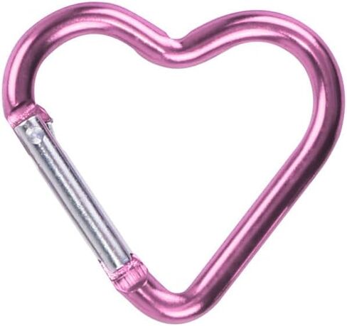 Pink Heart Snap Hooks Carabiner Hook Clip Key Holder Aluminum Alloy Keychain Clips for Outdoor Traveling Walking Lightweight Aluminum Alloy Keychain Clip Backpack Carabiner Rustproof，Accessory in Saudi Arabia