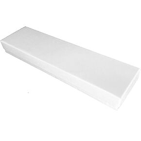 888 Display - Pack of 100 Boxes of 2 5/8" x 1 1/2" x 1"H White Swirl Eggshell Finish Cotton Filled Jewelry Boxes in Kuwait