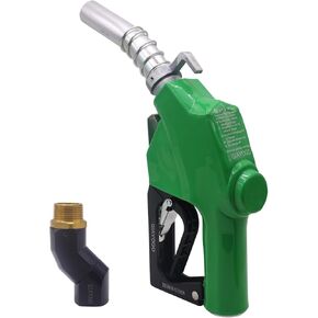 3/4" Inch Black NPT Automatic Shut-Off Fuel Nozzle,Fuel Hose Swivel,16GPM High Flow,BP Hand Guard,Hanging Hook 13/16"Spout,Fuel Transfer Pump Diesel Gasoline Nozzle,Cold Weather Applications in Kuwait